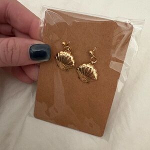 Handmade Gold Shell Earrings - Xmas offer details in description!